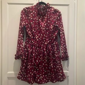Fall floral mini dress. Light fabric!